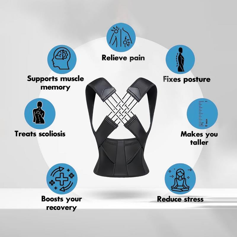 Adjustable Posture Corrector Back Brace Shoulder Straightener with Shoulder Support Relieve Back Neck and Shoulder Pain for Men and Women Shoulder Brace for Back and Spine Alignment