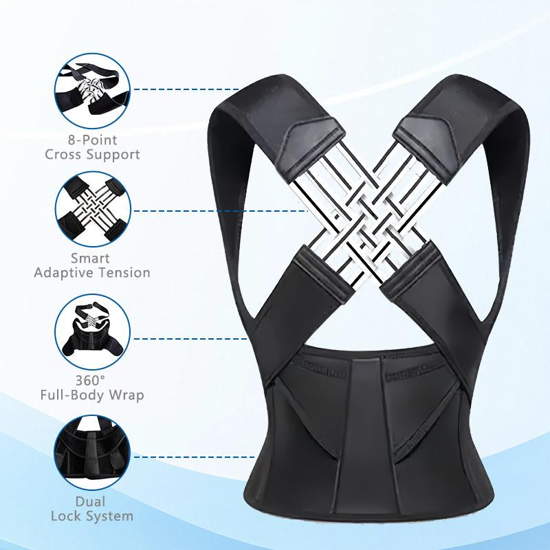 Adjustable Posture Corrector Back Brace Shoulder Straightener with Shoulder Support Relieve Back Neck and Shoulder Pain for Men and Women Shoulder Brace for Back and Spine Alignment