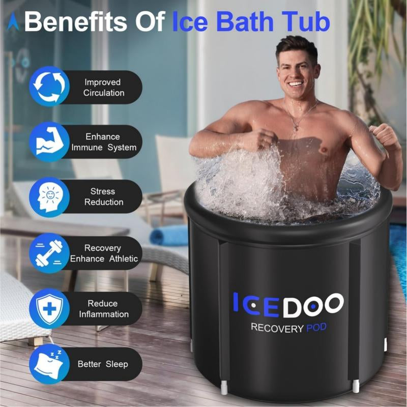 119 Gal Large Ice Bathtub for Athletes, Ice Bathtub Portable Ice Plunge Tub,Multiple Layered Inflatable for Cold Water Therapy Training